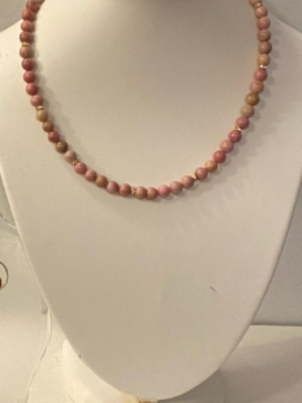 Genuine Rhodonite necklace - October birthstone!
